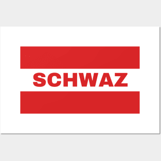 Schwaz City in Austrian Flag Posters and Art